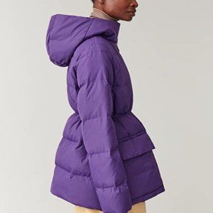 NEW COS Duck Down Coat sz 2/4 Regal Purple…